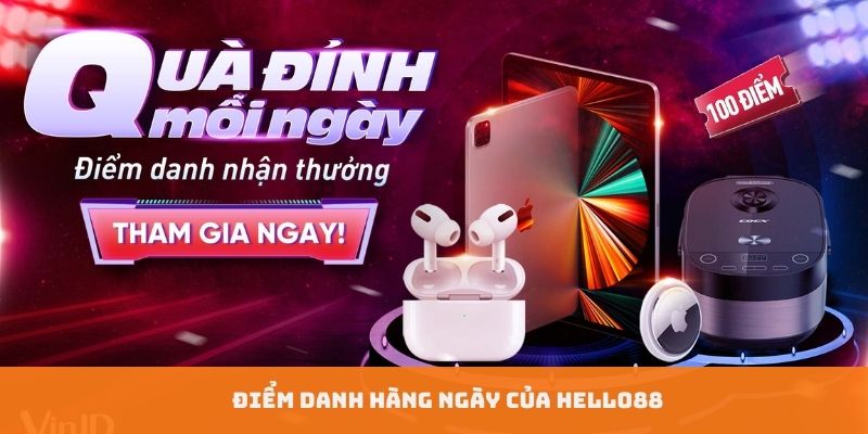 Điểm danh hàng ngày của Hello88